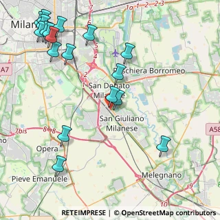 Mappa Via Costa, 20098 San Giuliano Milanese MI, Italia (5.53333)