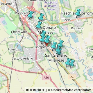 Mappa Via Costa, 20098 San Giuliano Milanese MI, Italia (1.59857)