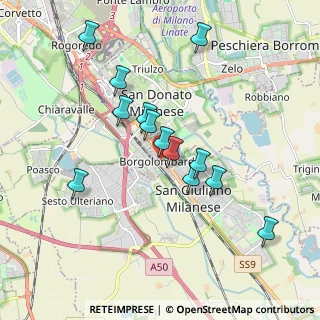 Mappa Via Costa, 20098 San Giuliano Milanese MI, Italia (1.69692)
