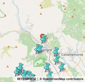 Mappa 3 Via F.lli Rosselli Cuorgnè To, 10082 Cuorgnè TO, Italia (6.5515)
