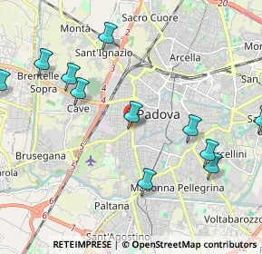 Mappa Piazzale Porta S. Giovanni, 35141 Padova PD, Italia (2.62167)