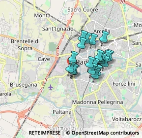 Mappa Via Monte Grappa, 35141 Padova PD, Italia (1.2475)