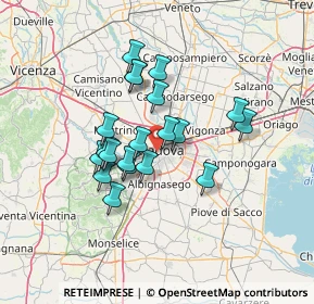 Mappa 35141 Padova PD, Italia (10.8145)
