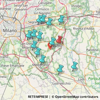 Mappa Via Palazzo Comunale, 20067 Tribiano MI, Italia (6.92643)