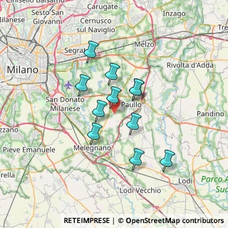 Mappa Via Palazzo Comunale, 20067 Tribiano MI, Italia (5.46364)