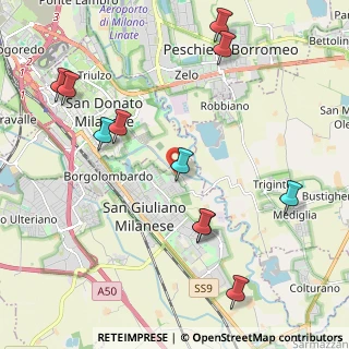 Mappa Via C. Collodi, 20098 San Giuliano Milanese MI, Italia (2.43091)
