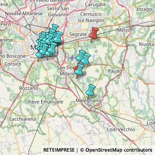 Mappa Via C. Collodi, 20098 San Giuliano Milanese MI, Italia (7.9265)