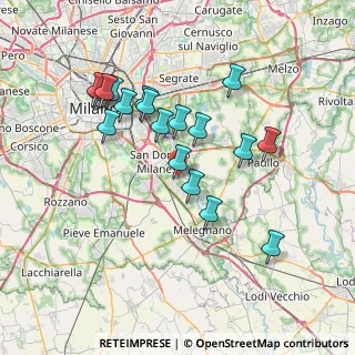 Mappa Via C. Collodi, 20098 San Giuliano Milanese MI, Italia (6.90056)