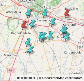 Mappa Via Luigi Pirandello, 25016 Ghedi BS, Italia (6.535)