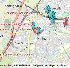 Mappa Riviera S. Benedetto, 35139 Padova PD, Italia (1.04842)