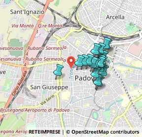 Mappa Riviera S. Benedetto, 35139 Padova PD, Italia (0.6945)