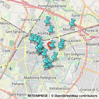 Mappa Via Simone Stratico, 35131 Padova PD, Italia (1.29667)