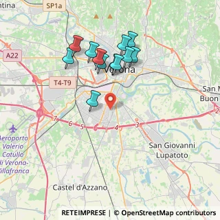 Mappa Via Floreste Malfer, 37135 Verona VR, Italia (3.555)