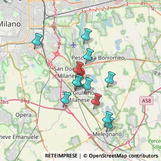 Mappa SAN DONATO MILANESE Monticello - Cimitero, 20097 San Donato Milanese MI (3.14833)