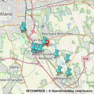 Mappa SAN DONATO MILANESE Monticello - Cimitero, 20097 San Donato Milanese MI (3.71182)