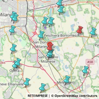 Mappa SAN DONATO MILANESE Monticello - Cimitero, 20097 San Donato Milanese MI (5.7105)