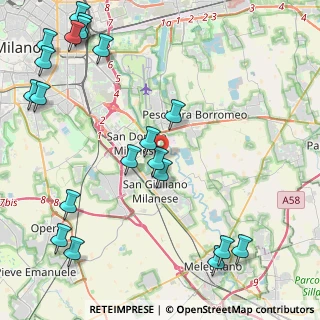 Mappa SAN DONATO MILANESE Monticello - Cimitero, 20098 San Giuliano Milanese MI, Italia (5.837)