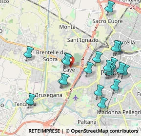Mappa Via Nicolò Tartaglia, 35139 Padova PD, Italia (2.0845)