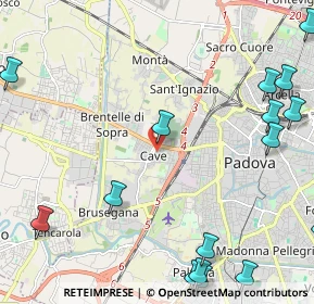 Mappa Via Nicolò Tartaglia, 35139 Padova PD, Italia (3.24938)