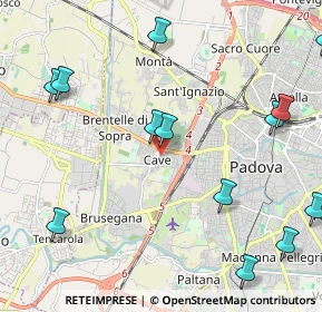 Mappa Via Nicolò Tartaglia, 35139 Padova PD, Italia (2.87786)