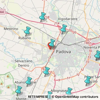 Mappa Via Nicolò Tartaglia, 35139 Padova PD, Italia (6.68769)