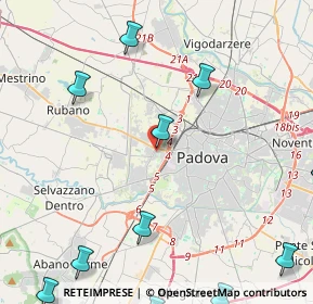 Mappa Via Nicolò Tartaglia, 35139 Padova PD, Italia (6.68769)
