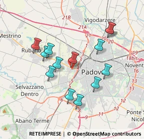 Mappa Via Nicolò Tartaglia, 35139 Padova PD, Italia (3.39538)