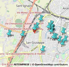 Mappa Via delle Melette, 35138 Padova PD, Italia (1.018)