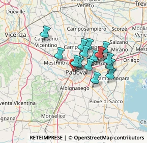 Mappa Via delle Melette, 35138 Padova PD, Italia (9.46188)