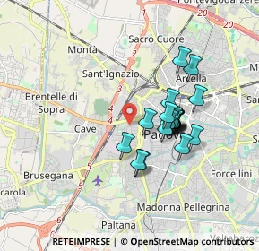Mappa Via delle Melette, 35141 Padova PD, Italia (1.3825)
