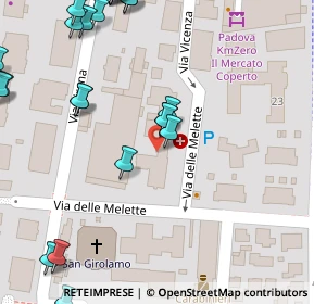 Mappa Via delle Melette, 35138 Padova PD, Italia (0.08)