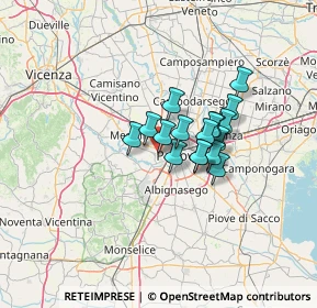 Mappa Via Vincenzo Gioberti, 35030 Caselle PD, Italia (8.51059)