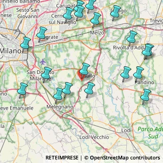 Mappa Via Cassino D'Alberi, 20067 Tribiano MI, Italia (10.86)