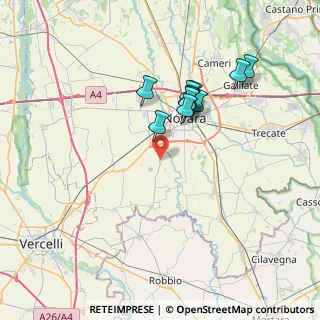 Mappa Via delle Aie, 28100 Novara NO, Italia (6.13909)