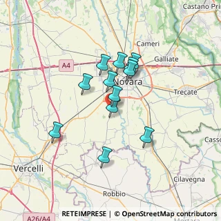Mappa Via delle Aie, 28100 Novara NO, Italia (5.44583)