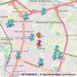 Mappa Via Giorgio Perlasca, 35127 Padova PD, Italia (1.34833)