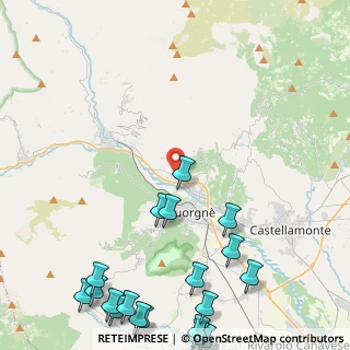 Mappa Via Valle dell'Orco, 10082 Cuorgnè TO, Italia (6.737)
