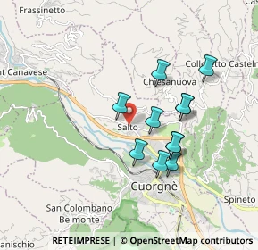 Mappa Via Valle dell'Orco, 10082 Cuorgnè TO, Italia (1.48818)