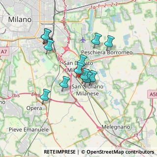 Mappa Via Fratelli Codecasa, 20098 San Giuliano Milanese MI, Italia (3.07615)
