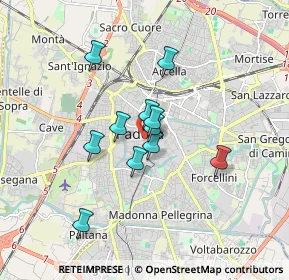 Mappa Via San Martino e Solferino, 35122 Padova PD, Italia (1.27455)