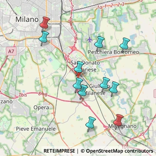 Mappa Via Per Civesio, 20097 San Donato Milanese MI, Italia (4.13909)