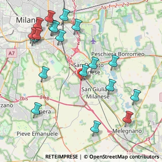 Mappa Via Per Civesio, 20097 San Donato Milanese MI, Italia (5.13105)