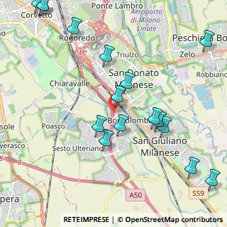 Mappa Via Per Civesio, 20097 San Donato Milanese MI, Italia (2.58438)
