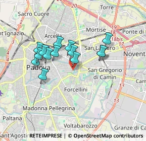 Mappa Via Giuseppe Orus, 35129 Padova PD, Italia (1.45)