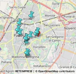Mappa Via Giuseppe Orus, 35129 Padova PD, Italia (1.60583)