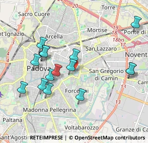 Mappa Via Giuseppe Orus, 35129 Padova PD, Italia (1.98333)