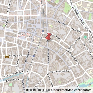 Mappa Via degli Zabarella,  23, 35121 Padova, Padova (Veneto)