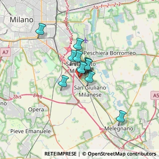 Mappa Via Certosa, 20098 San Giuliano Milanese MI, Italia (2.10917)