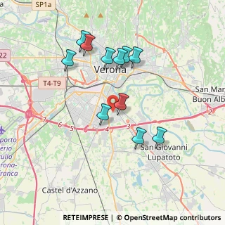 Mappa Via Comacchio, 37134 Verona VR, Italia (3.43182)