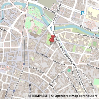 Mappa Via Giulio Alessio, 17, 35121 Padova, Padova (Veneto)